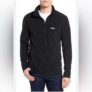 Patagonia Micro D® Quarter-Zip Fleece Pullover Mens Medium Black